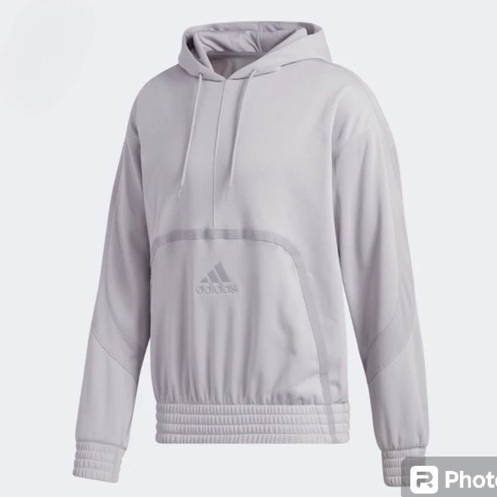 NWOT Adidas Men's Cross Up 365 Basketball Hoodie Sweatshirt Glory Grey XS